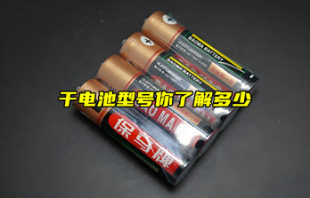 【物聯科普】干電池型號你了解多少？